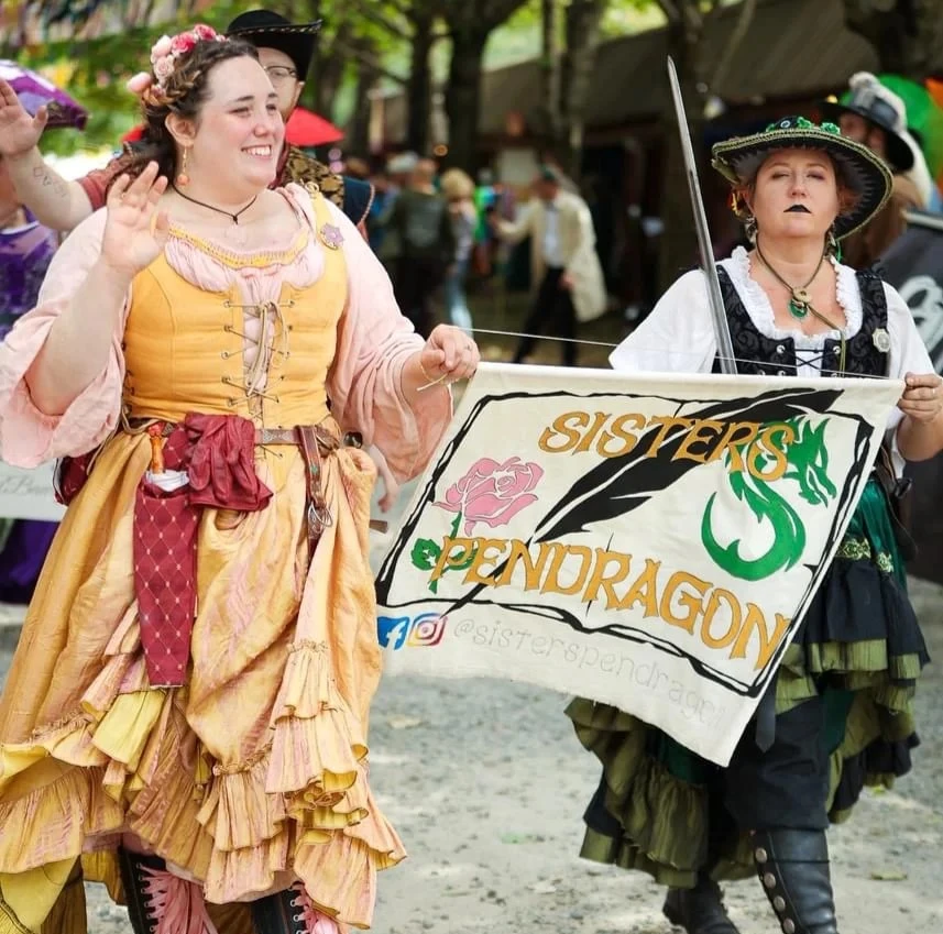 The Sisters Pendragon in parade performance